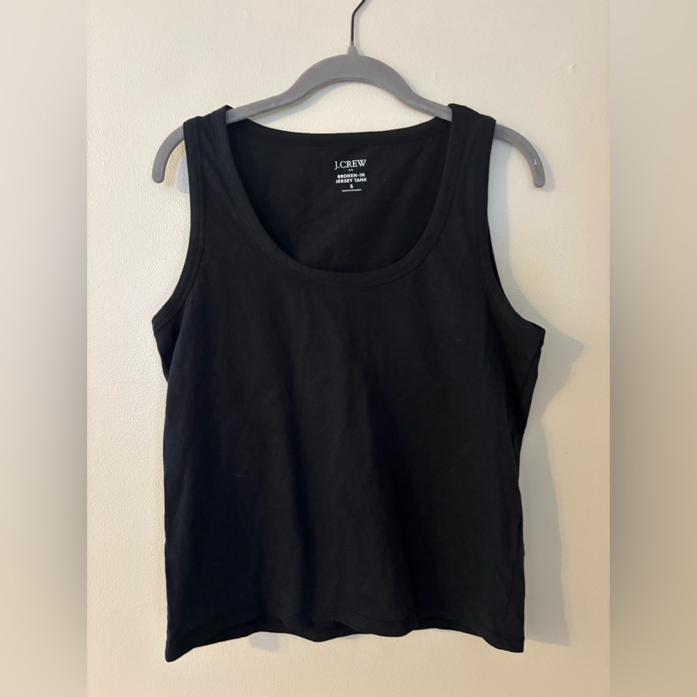 3 J Crew Classic Black Tank Tops